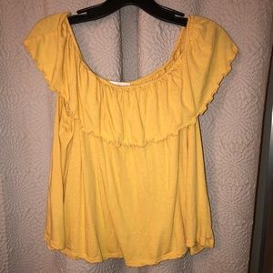 Yellow off the shoulder top